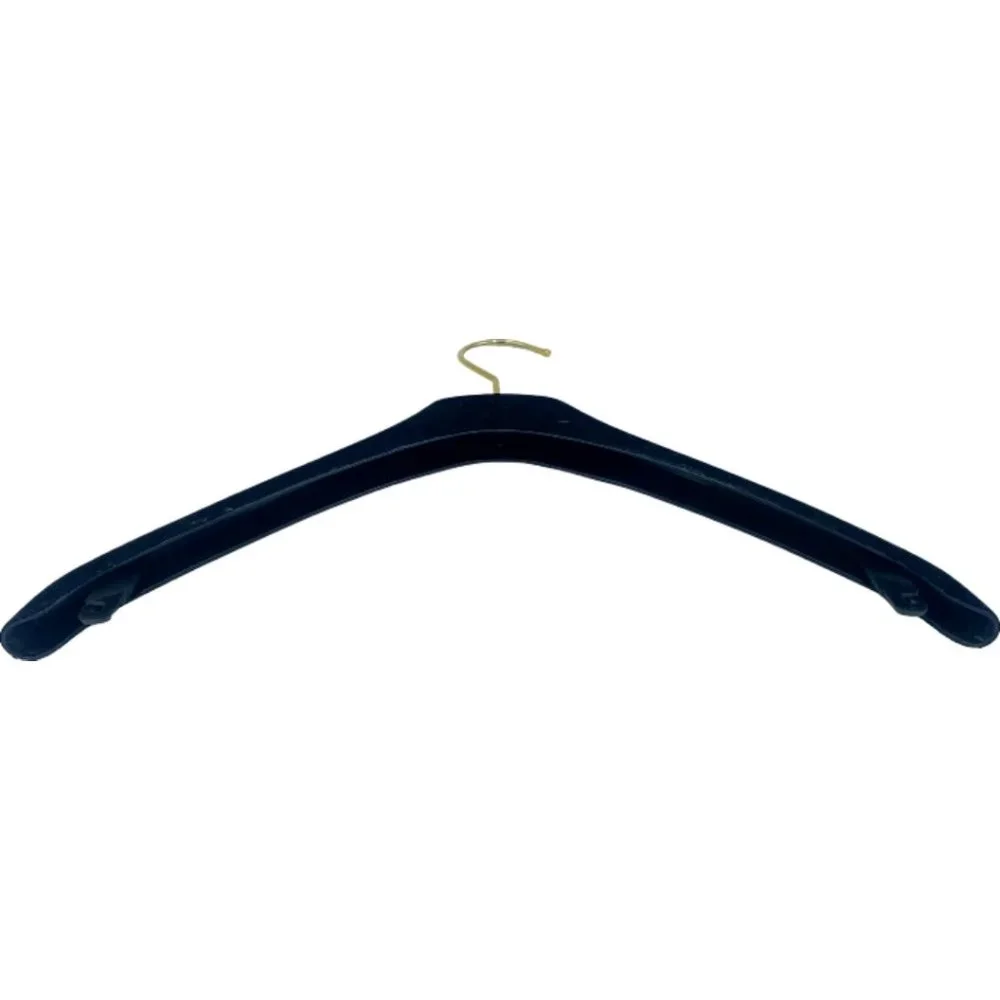 Vintage Chanel Single Black Clothing Closet Hanger w/Gold Logo